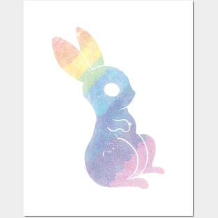 Rainbow magic bunny of the galaxy Posters and Art